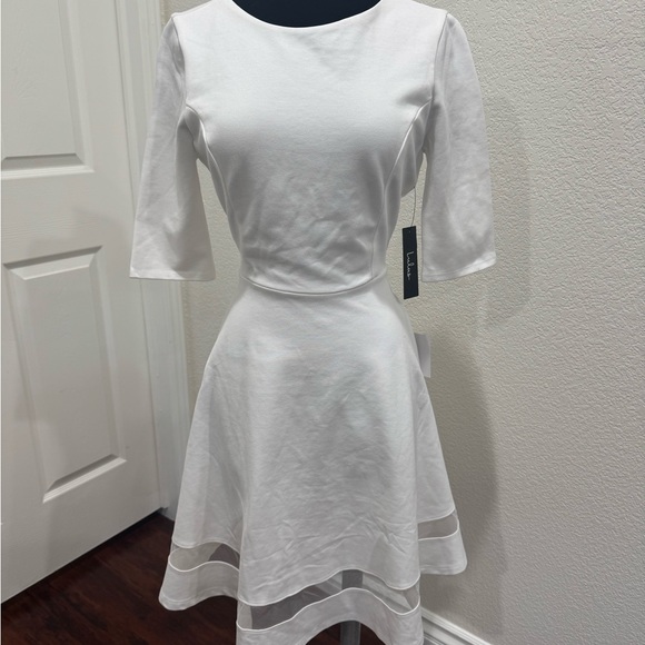 Lulu's Classic White Midi Dress bridal or special occasions - Picture 1 of 4